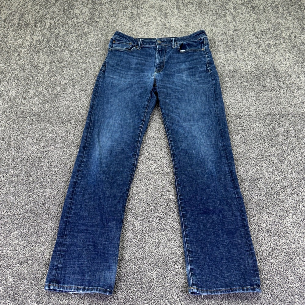 American Eagle Relaxed Straight Mens 33x32 Blue Ne(x)t Level Flex Jeans